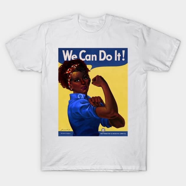 African American Rosie the Riveter We Can Do It Poster T-Shirt by reapolo